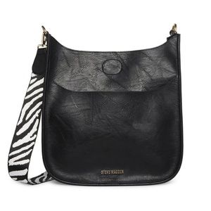STEVE MADDEN black bag with zebra printed strap